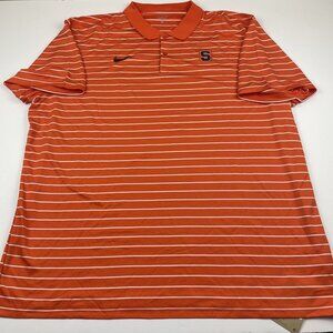 Syracuse Orange Polo Shirt Men’s 3XL Orange NCAA Nike Dri-Fit Golf Short Sleeve